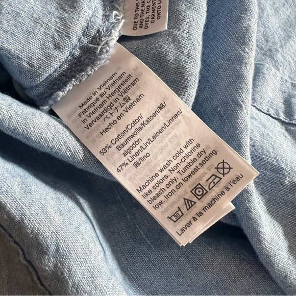 Madewell Denim Button Front Tie Skirt 12 all seasons - Picture 3 of 10